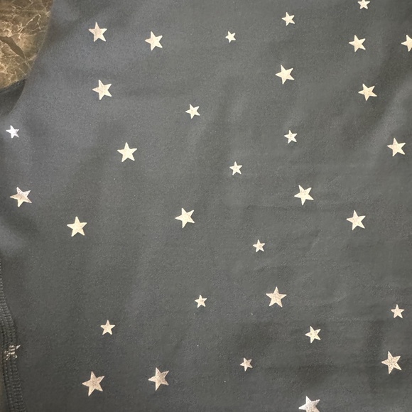 Nancy Rose Performance Metallic Star 7/8 Pant-dusk/gunmetal-sz 8/med. - Picture 4 of 5